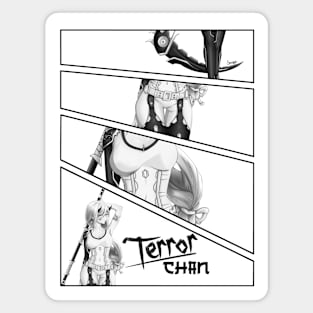 Terror-Chan Manga Panel B&W Magnet